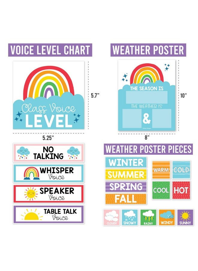 Hadley Designs Colorful Classroom Calendar Set Bulletin Board Sets For Teachers - Bulletin Board Calendar For Classroom, School Calendar, Calendar Bulletin Board Set For Classroom Decoration  - Image 4