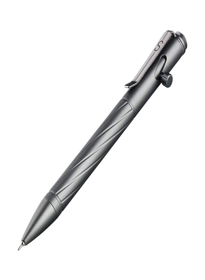 SMOOTHERPRO Premium Bolt Action Pen Compatible with Pentel Refill Durable Stainless Steel Clip Weight Balanced for EDC Signature Office School Business Color Gray (PTC051) - Image 1