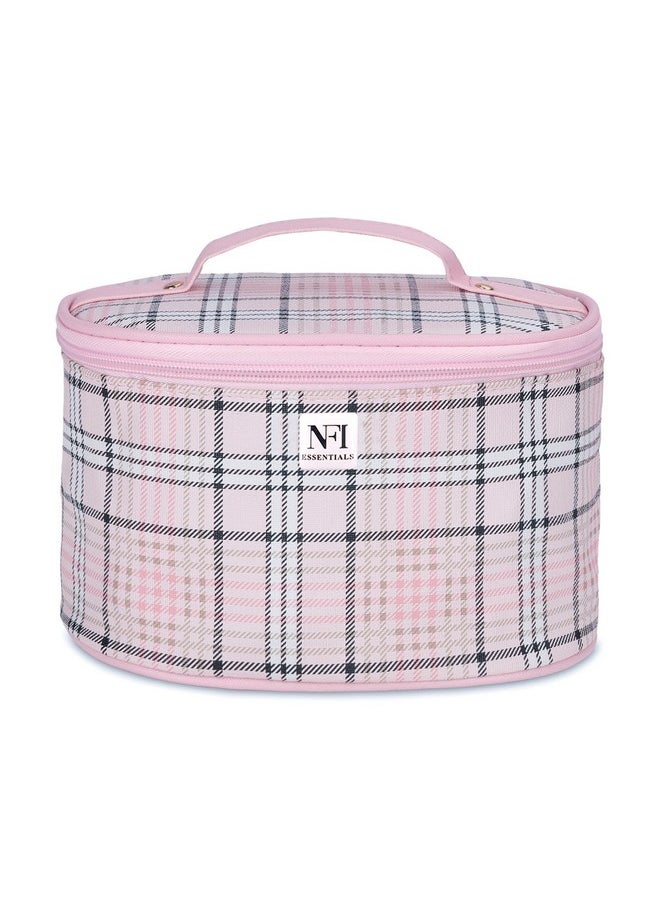 NFI essentials NFI essentials Makeup Pouch, Cosmetic Pouch for Women, Cosmetic Organiser Storage Bag, Vanity Organizer, Make up Pouches, Toiltery Travel Pouch (CP-1-Pink)  - Image 1