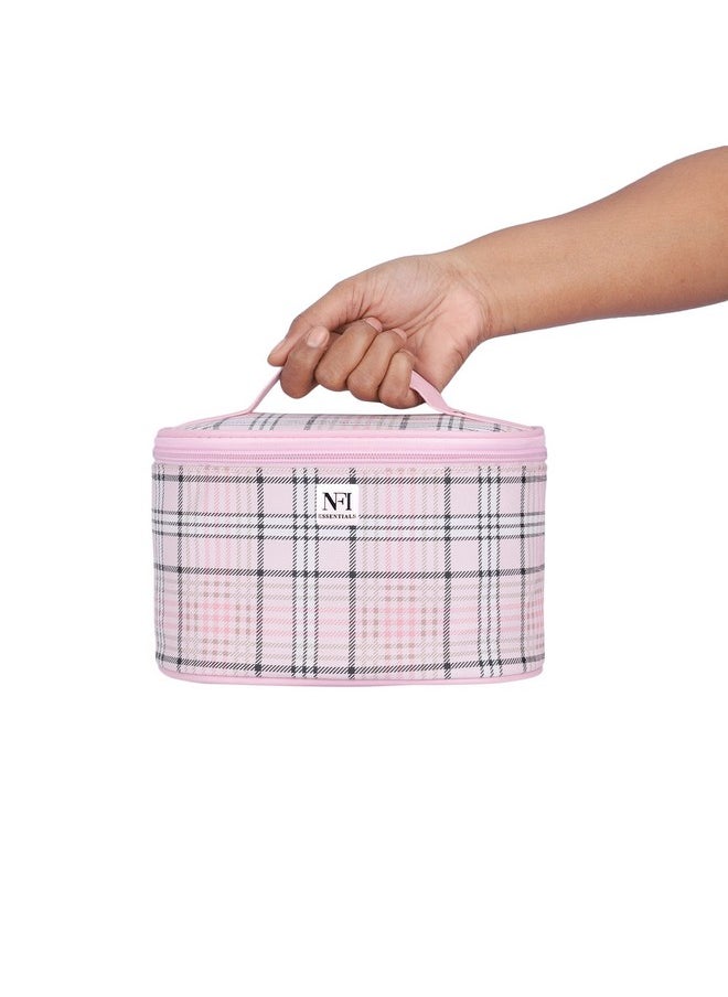 NFI essentials NFI essentials Makeup Pouch, Cosmetic Pouch for Women, Cosmetic Organiser Storage Bag, Vanity Organizer, Make up Pouches, Toiltery Travel Pouch (CP-1-Pink)  - Image 5