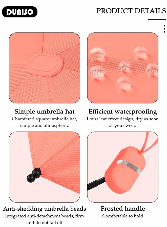 DUNISO Mini Travel Umbrella Windproof Folding Umbrella Anti-UV Sun And Rain Umbrellas Compact Portabl Popular Style for Women and Men - Image 3