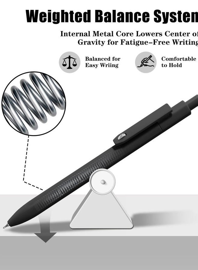 Vitoler Pens,0.5 mm Black Gel Pens,8pcs Quick Dry Smooth Writing Pen,Fine Point Pen for Journaling Bible School Office Supplies - Image 3