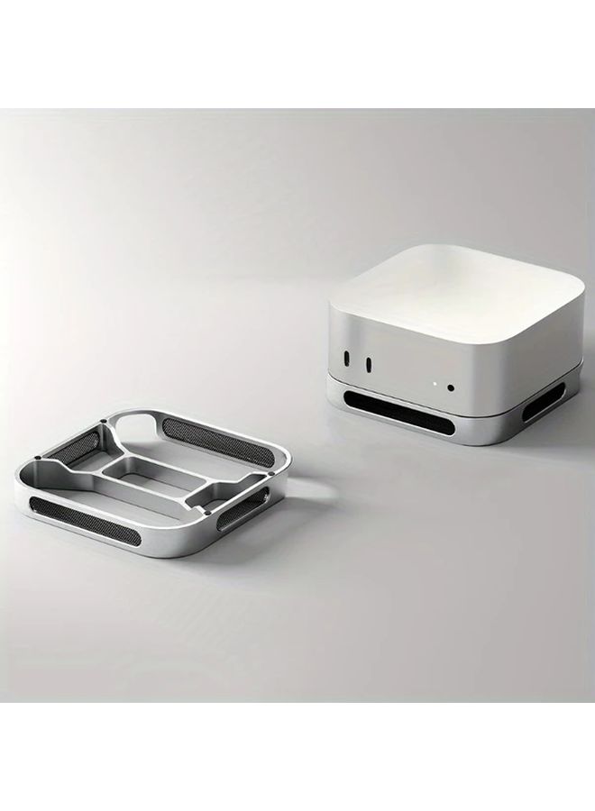 Silvery Aluminum Alloy Adjustable Tablet Stand Desk Holder For Cooling Comfort Workspace - Image 3