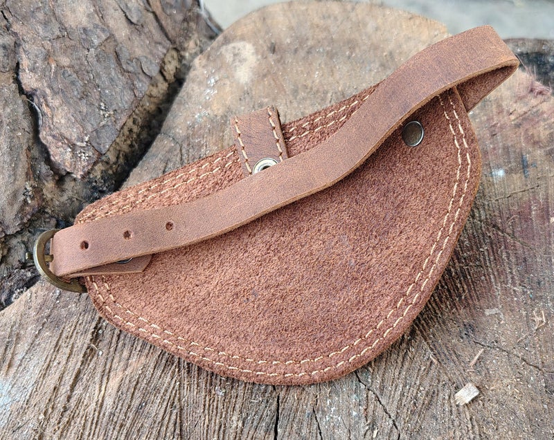Rustic Leather Craft Leather Shoe Protector for Motorcycle Biker Riding, Adjustable Strap Gear Shift Pad, Anti-Slip Protection, Universal Fit (Rustic Brown) - Image 5