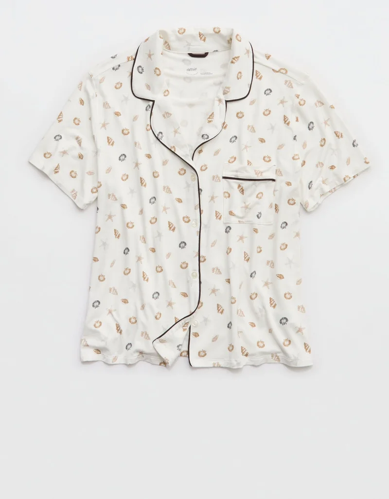 Aerie  Aerie Real Soft® Short Sleeve Pajama Shirt for Women | Best Price UAE