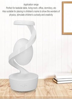 YOMNA Modern Spiral Levitation Bedside Lamp with 3D RGB LED Floating Ball & Wireless Charger – Unique LED Desk Light for Bedroom, Living Room & Office Décor (White)  - Image 5