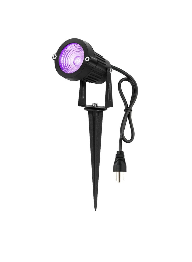 Captaintech Waterproof UV LED Blacklight Landscape Lights Outdoor Plug in Black Light Spotlight for Pathway Light Plug Spike Stand Garden Yard Lawn Decorative Lighting - Image 1