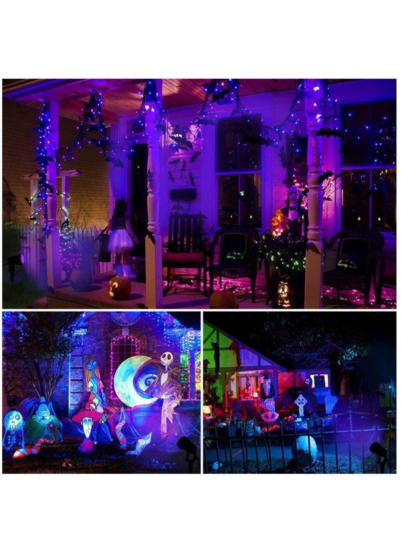 Captaintech Waterproof UV LED Blacklight Landscape Lights Outdoor Plug in Black Light Spotlight for Pathway Light Plug Spike Stand Garden Yard Lawn Decorative Lighting - Image 2