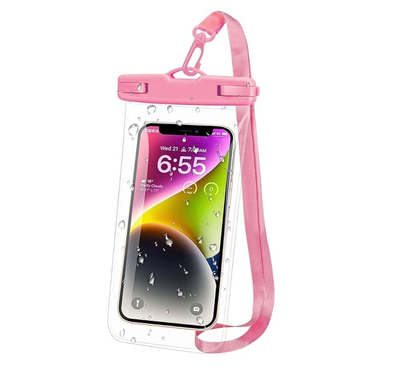 Waterproof Phone Pouch, IPX8 Universal Waterproof Phone Case Dry Bag with Lanyard for iPhone 14 13 12 11 Pro Max XR X XS SE 8 Plus Samsung S23 S22 Ultra S21 S10 S9 up to 7" (Multicolor)