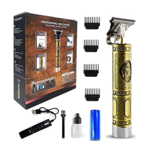 MONARCH BIZCOM IMPEX Trimmer Men Professional Cordless Hair Clipper Dragon Style,Rechargeable Trimmer For Beard, Hairs, Moustache & Face,Electric T Blade Zero Gapped Shaving Machine Men's Grooming Kit GOLD 1 - Image 1