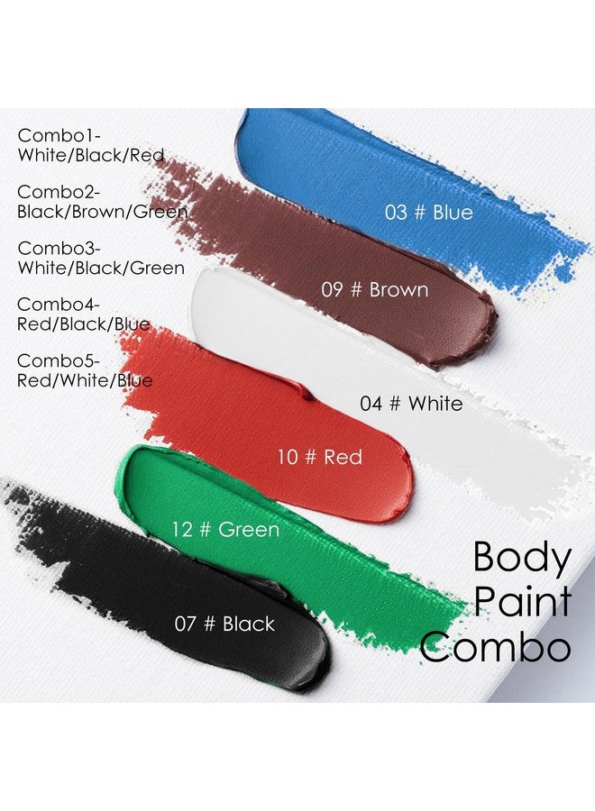 FREEORR 3 Colors Face Body Paint Stick Eye Black Baseball Sticks Face Paint For Baseball/Football/Halloween/Costume Parties Accessories Vampire/Witch/Clown Makeup Face& Body Paint White/Black/Green - Image 2