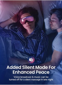 RENPHO Eyeris 1 Eye Massager w/ Heat Birthday Gifts Heated Eye Mask Migraines Bluetooth Music Eye Care Massager Face Massager Wife Relax Eye Strain Dark Circles Eye Bags Dry Eye - Gradient Purple  - Image 5