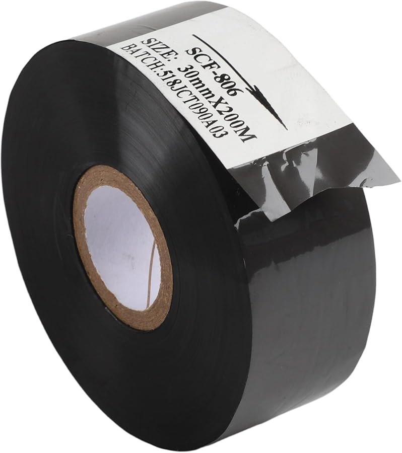 Thermal Printer Ribbon Black Polyethylene Film 30mm x 200M Replacement for Coding Machines - Image 1