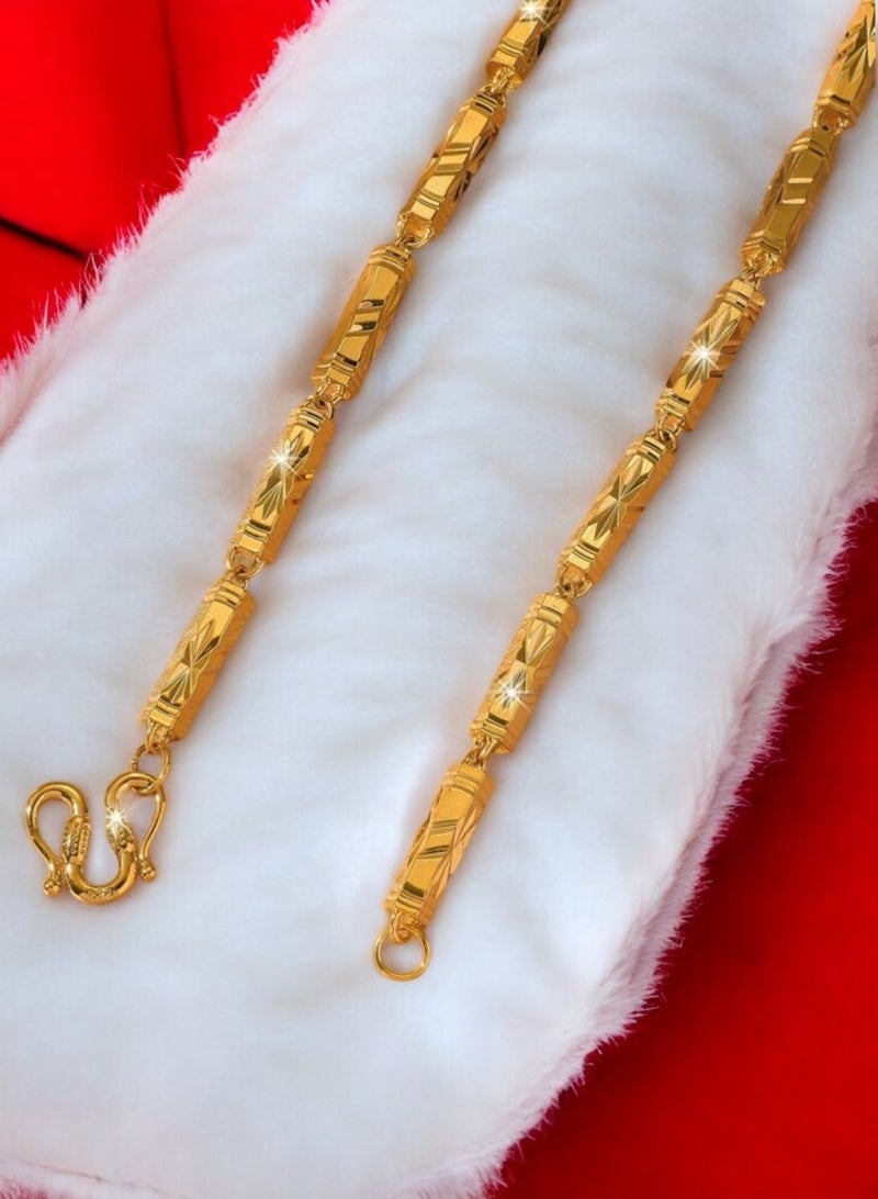 غولدماكس سلسال نسائي طويل شبيه بالذهب مطلي عيار 21 مقاس 60 سم - Image 2