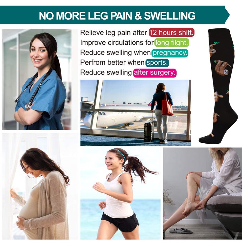 LEVSOX Compression Socks Women and Men, 20-30mmHg, Best for Nurses, Travel, Pregnancy - Image 5