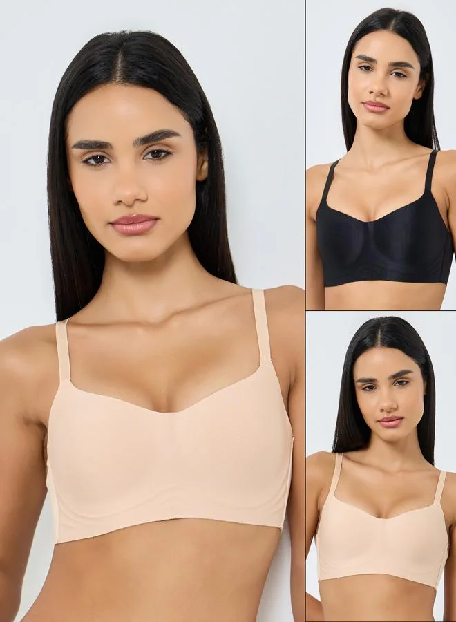 Styli Styli Pack of 2 - Non Wired Moulded Bra