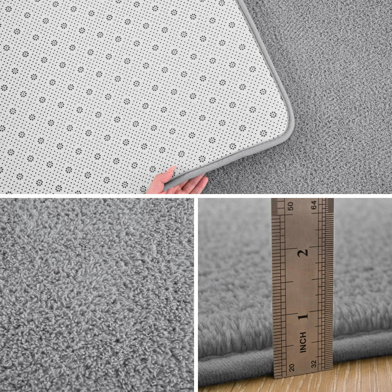 Pettop 4x6 ft Grey Area Rugs for Bedroom Living Room, Washable Memory Foam Indoor Carpet, Modern Aesthetic Minimalist Non Slip Soft Comfy Carpet for Boys Girls Dorm Home Decor - Image 4