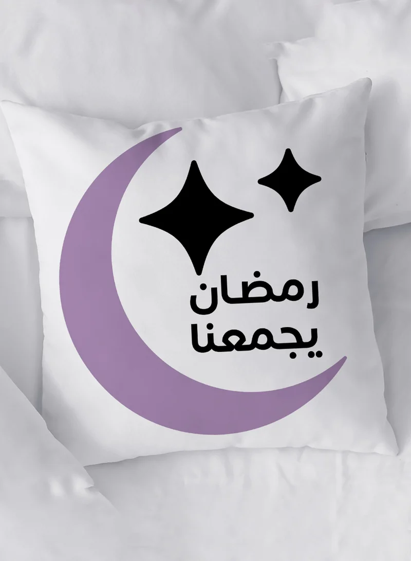 LOWHA Polyester Pillowcase Cushion Cover with Ramadan Crescent Design
