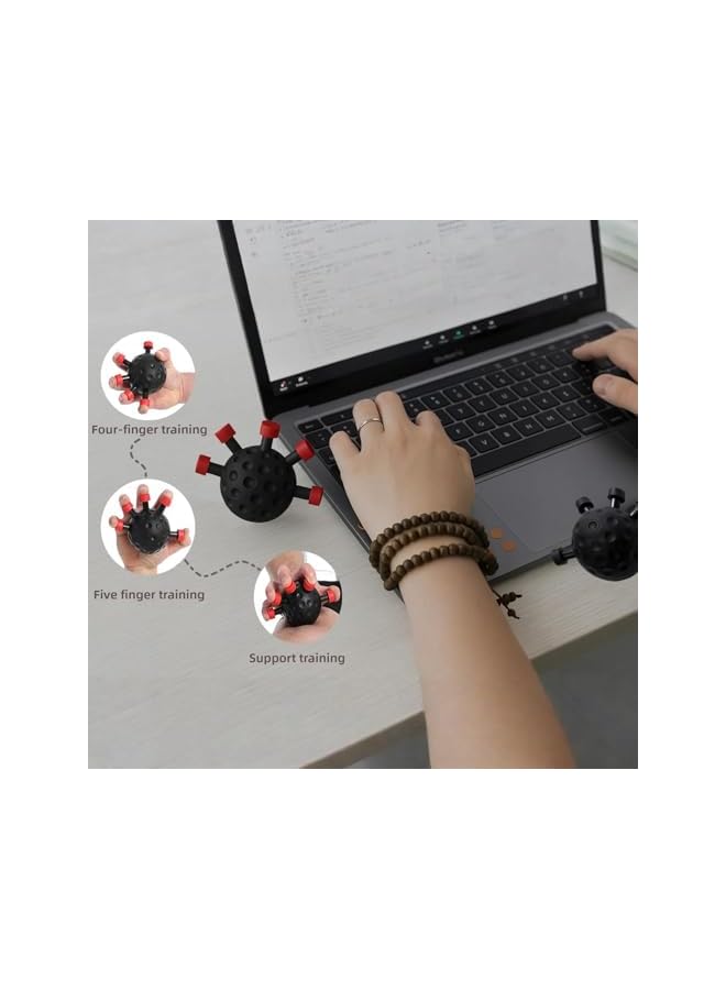 S-TOP Finger Grip Strength Trainer Kit with Finger Exerciser, Hand Extension Exerciser for Improve Dexterity and Strength in Hands, Forearm Strengthener for Muscle Building and Some Injury Recover - Image 4