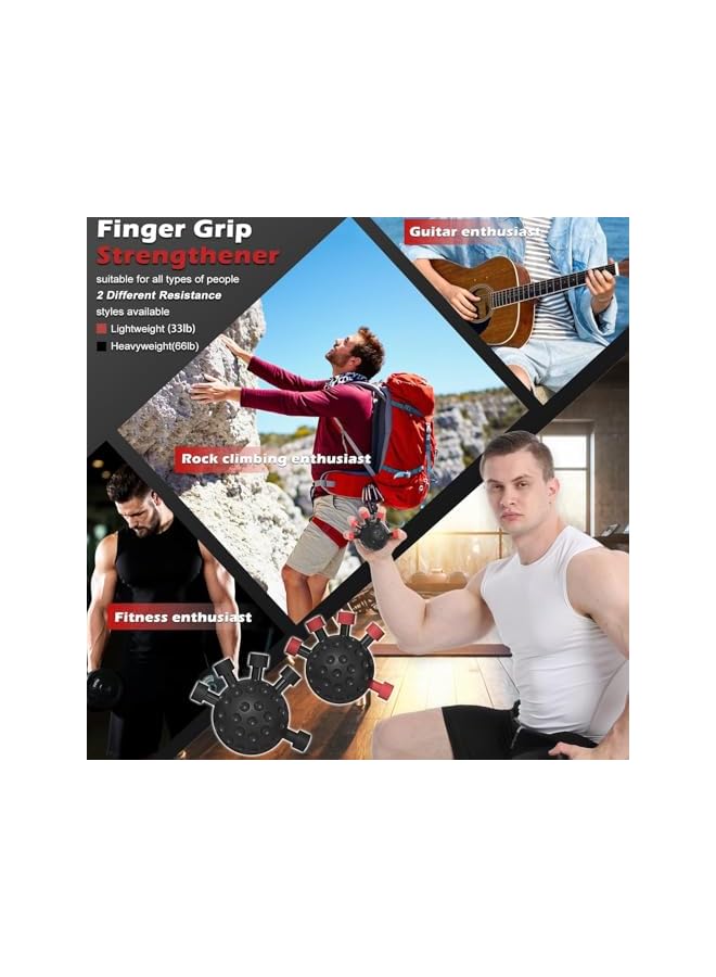 S-TOP Finger Grip Strength Trainer Kit with Finger Exerciser, Hand Extension Exerciser for Improve Dexterity and Strength in Hands, Forearm Strengthener for Muscle Building and Some Injury Recover - Image 2