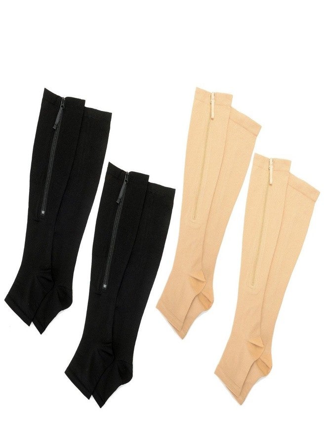 MURTISIDDH Compression Socks Open Toe Sock Zip Leg Support - Image 4