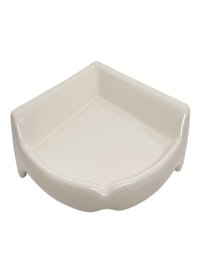Tenedos Corner Shower Shelf Wall AccessoryAlmond Bone Ceramic 8-1/2"x8-1/2" - Image 1