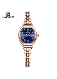 NAVIFORCE Elegant Women's Quartz Watch Classic Tonneau-Shaped Dial with Roman Numerals Stainless Steel Bracelet Sparkling Hour Markers Fashionable Timepiece for Everyday Wear and Special Occasions  - Image 1