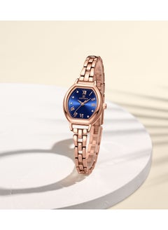 NAVIFORCE Elegant Women's Quartz Watch Classic Tonneau-Shaped Dial with Roman Numerals Stainless Steel Bracelet Sparkling Hour Markers Fashionable Timepiece for Everyday Wear and Special Occasions  - Image 5