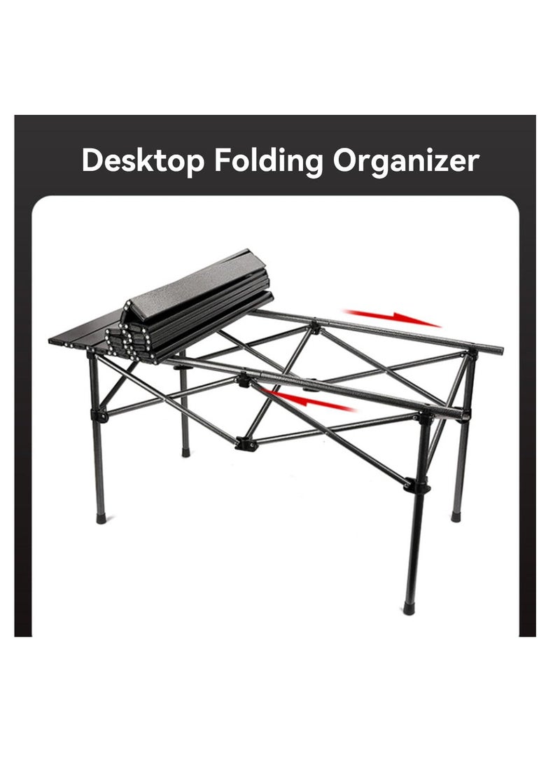 ECVV ECVV® Outdoor Camping Folding Table - Dimensions 53(L)×50(W)×50(H) cm - Lightweight with Aluminum Table Top & Carry Bag - Perfect for Picnics, Cooking, Beach, Hiking, Fishing - Image 4