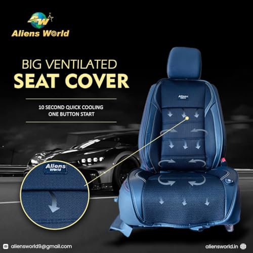 aliens world Ventilated Seat Cover Big,10 Fan Conditioned Cooler Pad 3 Speeds Car Seat Cushion Cover Car Accessory Universal for Cars, Trucks, SUVs (Beige) - Image 5