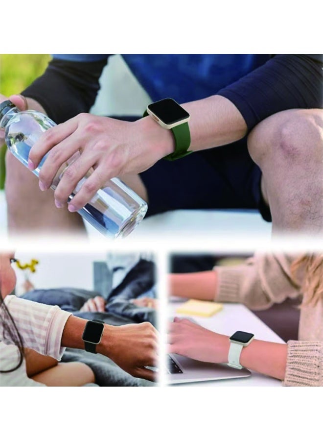 Zaynero Straps Compatible with Redmi Watch 2 Lite Watch Xiaomi Mi Watch 2 Lite Soft Silicone Band for Men, Women,Pink/Green - Image 4