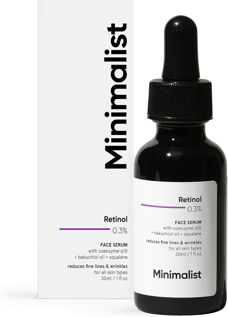 Minimalist 03 Retinol Face Serum Night Face Serum With Retinol Q10 To Reduce Fine Lines Wrinkles For Women Men