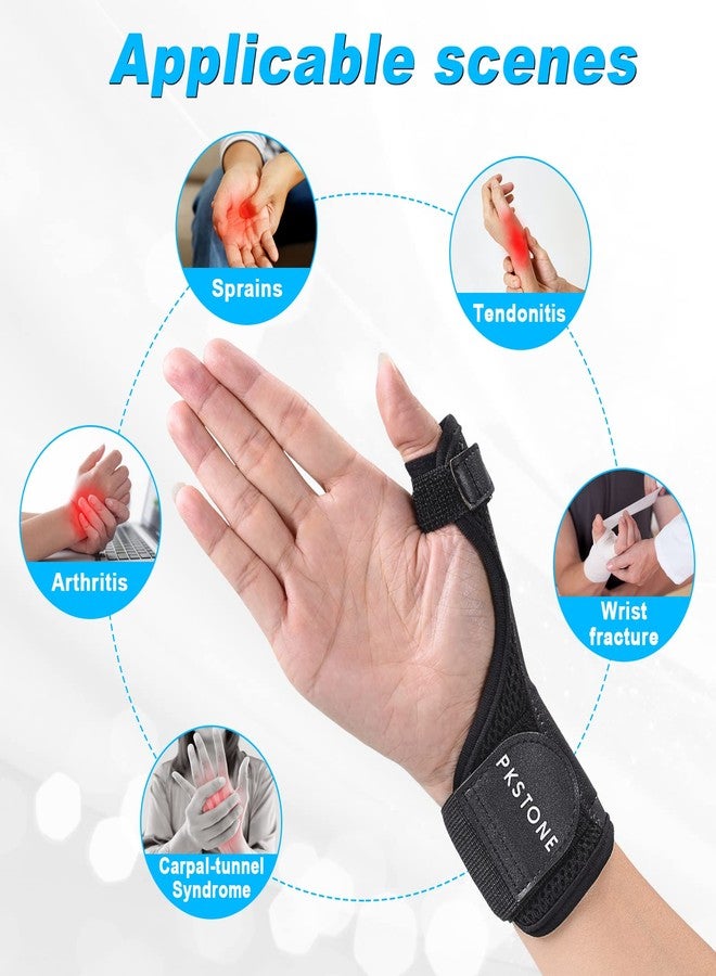 PKSTONE Thumb Splint, Thumb Support Brace, Adjustable Breathable Thumb Brace for Men Women,Thumb Stabilizer for Carpal Tunnel, Arthritis, Tendonitis, Sprains,Fit Left & Right Hand (Black, S) - Image 5