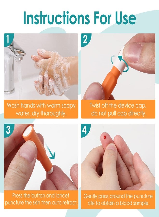 Glucoracy Safety Lancets, Sterile, Top Push Button Activated, 28 Gauge, 1.8 mm, 100 Count, 1 Pack - Image 5