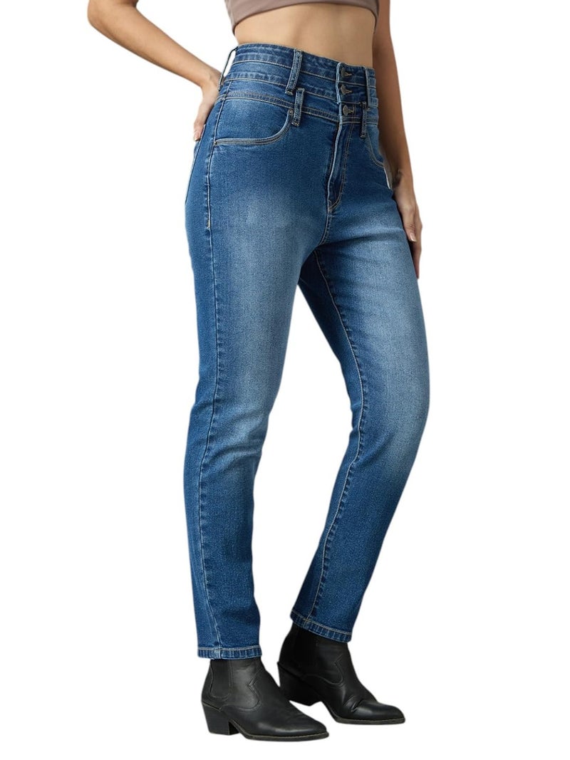 AKA CHIC Women's Skinny Jeans (AKCB 1422_Blue_26) - Image 2