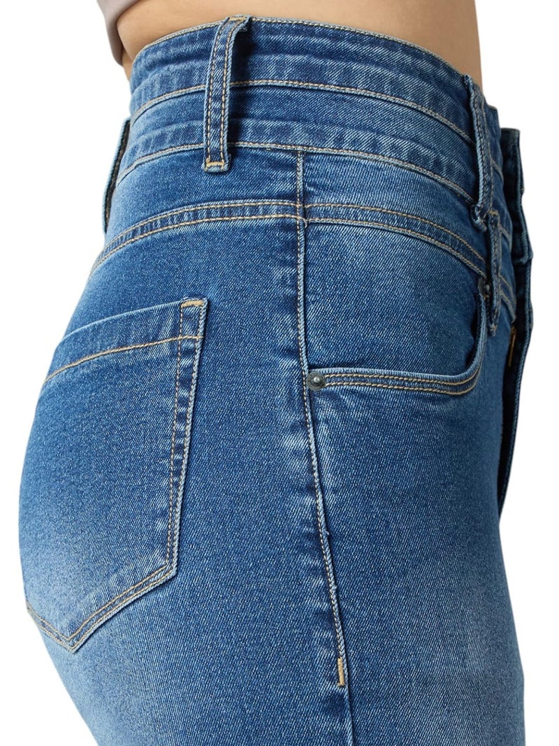 AKA CHIC Women's Skinny Jeans (AKCB 1422_Blue_26) - Image 4