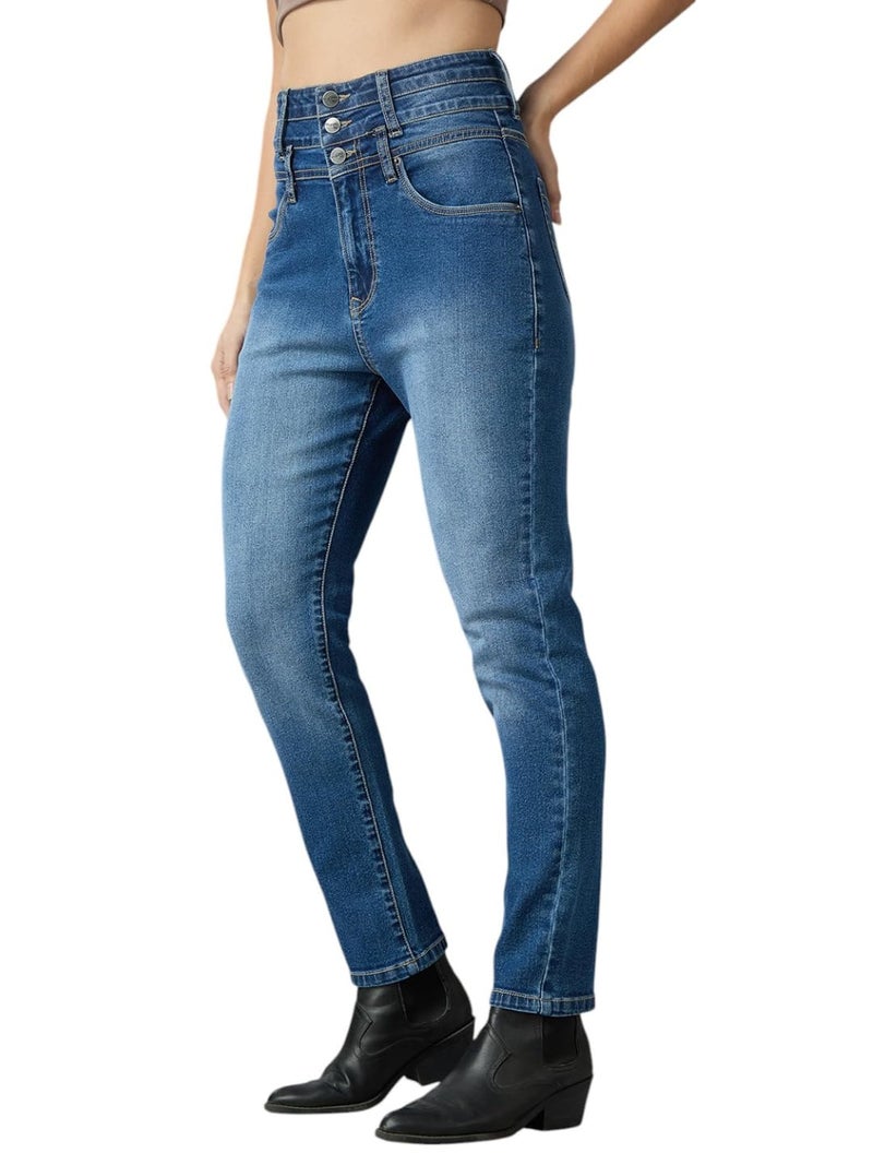 AKA CHIC Women's Skinny Jeans (AKCB 1422_Blue_26) - Image 3