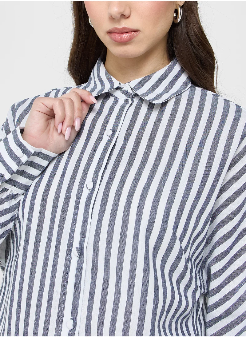 جينجر Stripe Button Down Shirt