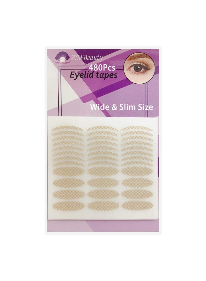 ZMBeautk 480Pcs Self-Adhesive Single-Sided Eyelid Tapes Double Eyelid Stickers Big Eye Tools, Eyelid Lift Strips for Hooded Droopy Uneven Mono-eyelids, Small and Large size - Image 1