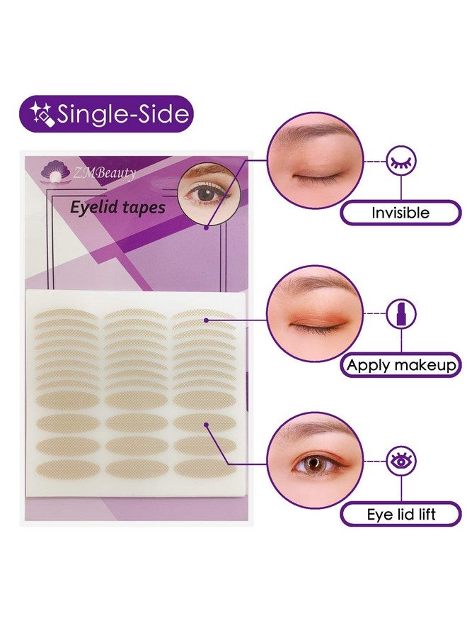 ZMBeautk 480Pcs Self-Adhesive Single-Sided Eyelid Tapes Double Eyelid Stickers Big Eye Tools, Eyelid Lift Strips for Hooded Droopy Uneven Mono-eyelids, Small and Large size - Image 2