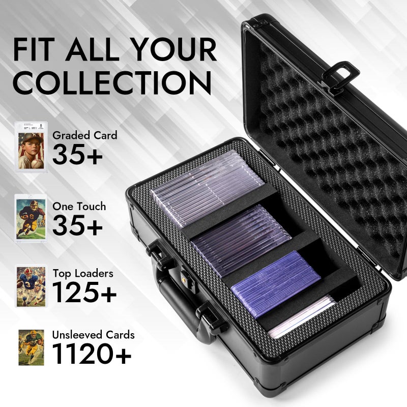 ULTRGEE Top Loader Storage Box, Graded Card Storage Boxes, Trading Card Organizer Cases, PSA Card Case Slab Case Holder for Sports Cards, Holds 125+ Top Loaders - Image 5