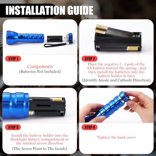 Glooglitter Auto Air Conditioner Leak Detector Tool WJL-6000 Refrigerant Leak Detector with UV Flashlight and Yellow UV Protective Glasses for HVAC Air Conditioner R22 R410A R134A (Large 28 LED) - Image 5