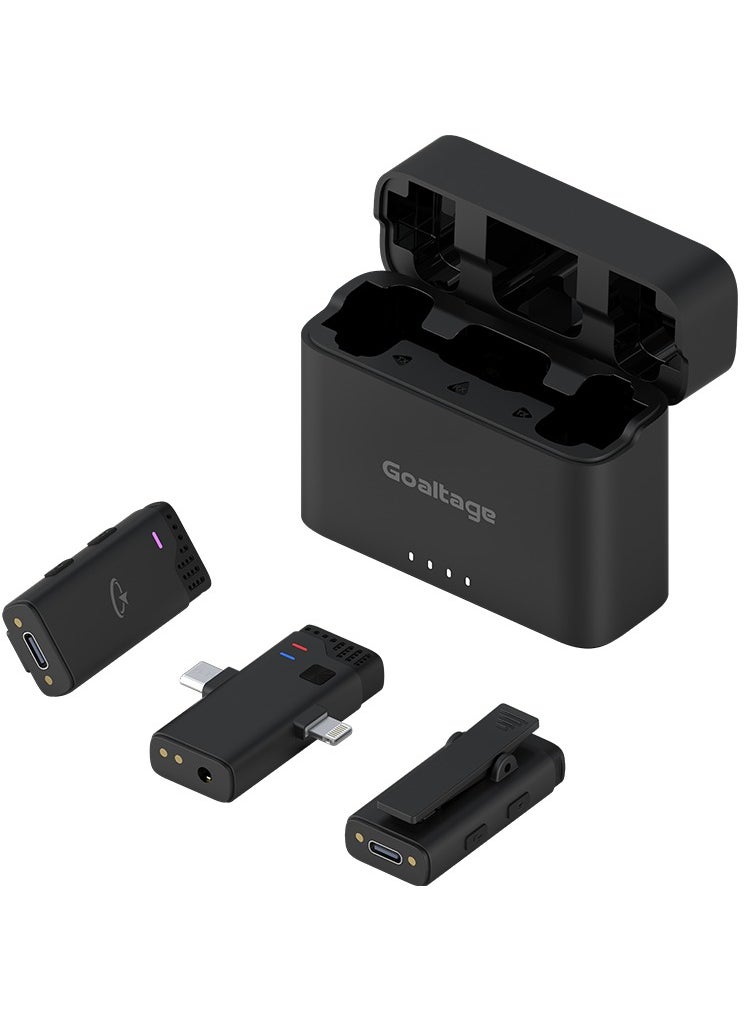 Goaltage Goaltage MIC01 ClearCast Wireless Lavalier Microphone with Noise Cancellation, Automatic Pairing, Power Indicator, Magnetic Charging Case and Wide Compatibility  - Image 3