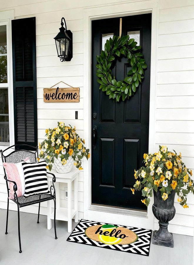 Ammyoo Artificial Fake Petunia Flowers for Outdoor Decoration, 2PCS Faux Silk Petunias Flower for Spring UV Resistant No Fade Realistic Plants for Garden Balcony Yard Porch Indoor Decor(Yellow White) - Image 4
