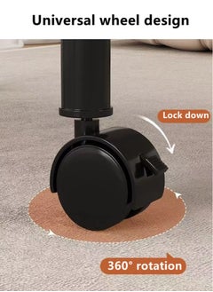Kutis 1-Piece Coffee Table Removable Sofa Table Bedroom Side Table Brown/Black 40x69 Centimeter  - Image 5
