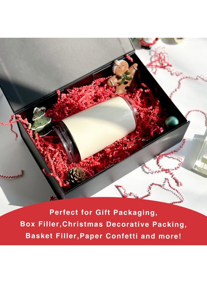 Corlcol 200g(7oz) Crinkle Paper Filler for Gift Baskets Gift Box Paper Shreds for Birthday, Weddings,Valentine's Day, Christmas (Red) - Image 5