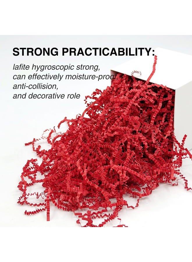 Corlcol 200g(7oz) Crinkle Paper Filler for Gift Baskets Gift Box Paper Shreds for Birthday, Weddings,Valentine's Day, Christmas (Red) - Image 3