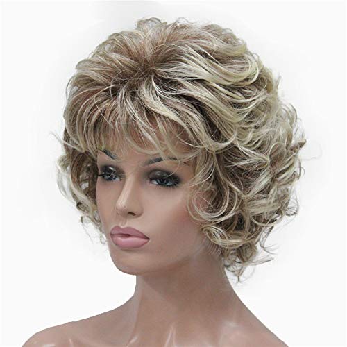 Aimole Women Short Curly Wigs Natural Soft Hair Heat Resistant Full Capless Synthetic Wig 30T613 - Image 3