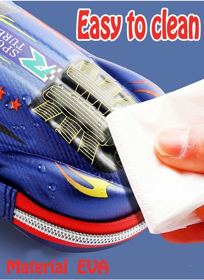 KASTWAVE - Pencil Case Storage Box Car Supercar Cartoon PU Leather Pencil Case Stationery Shockproof 3D EVA Large Capacity Suitable for Students and Teenagers - Image 1