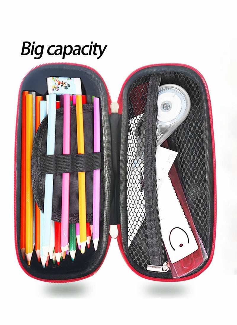 KASTWAVE - Pencil Case Storage Box Car Supercar Cartoon PU Leather Pencil Case Stationery Shockproof 3D EVA Large Capacity Suitable for Students and Teenagers - Image 1